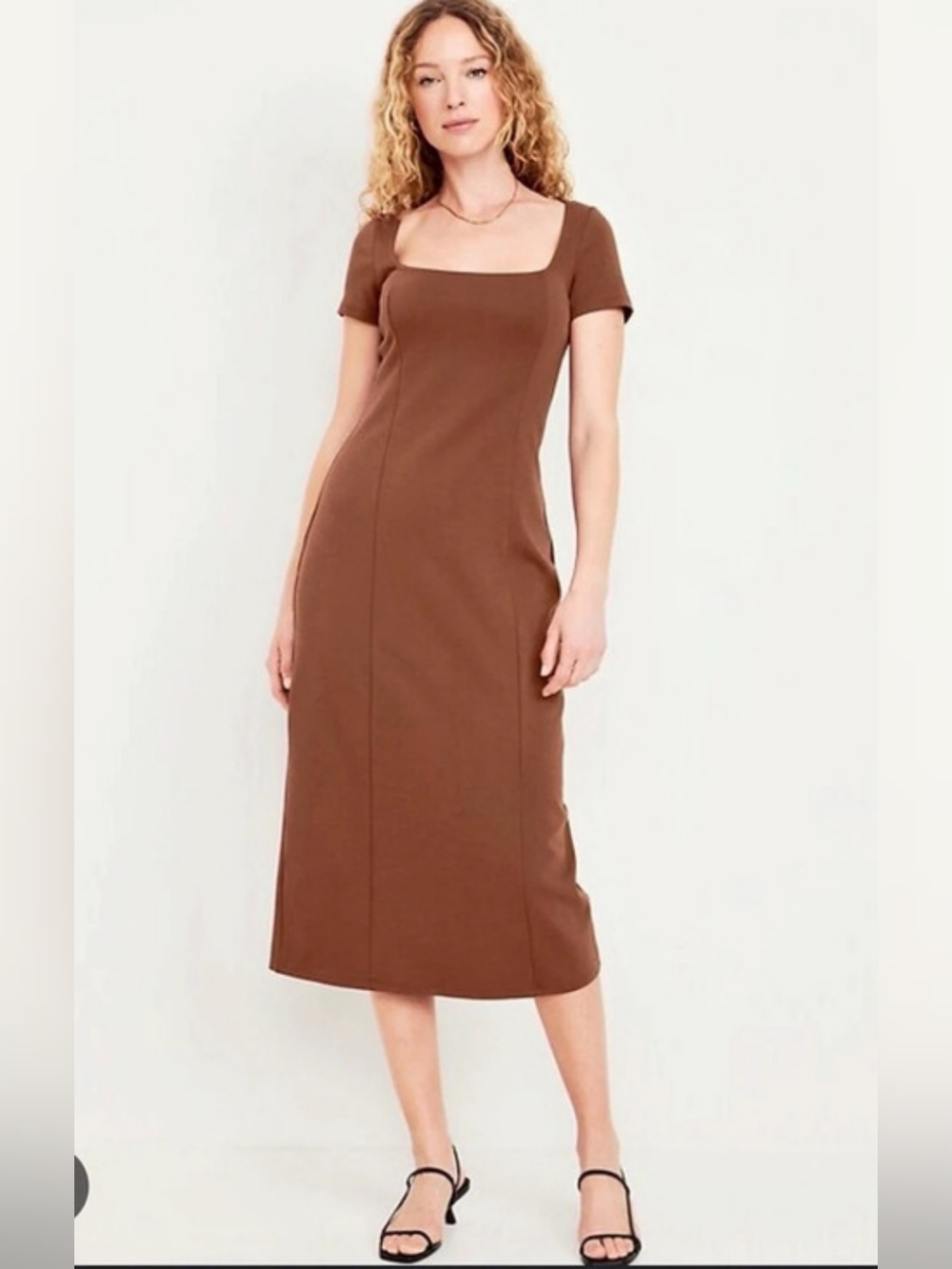 Old navy Square Neck Midi Dress in